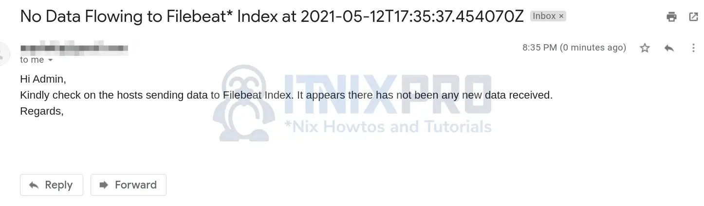 Send Alerts when no data is received on an index