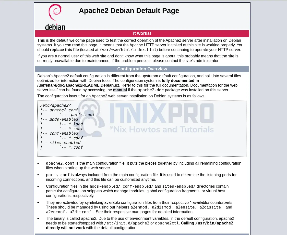 Install Apache HTTP Server on Debian 11