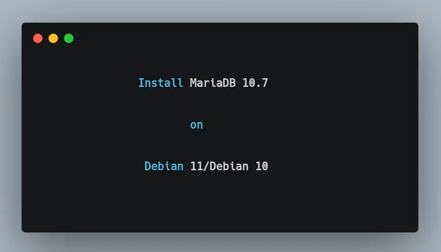 And that is it on how to install MariaDB 10.7 on Debian 11/Debian 10.
