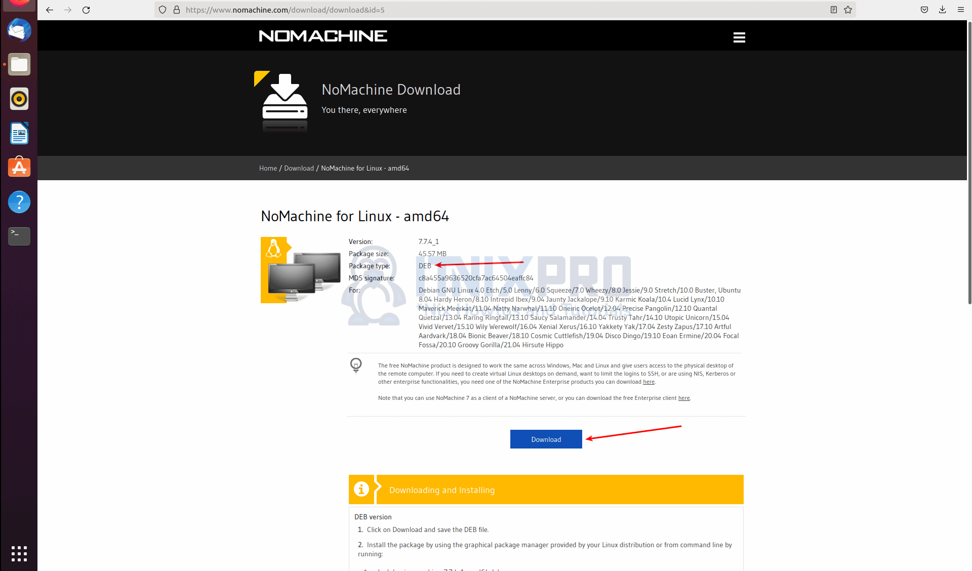 How to install NoMachine on Ubuntu 22.04