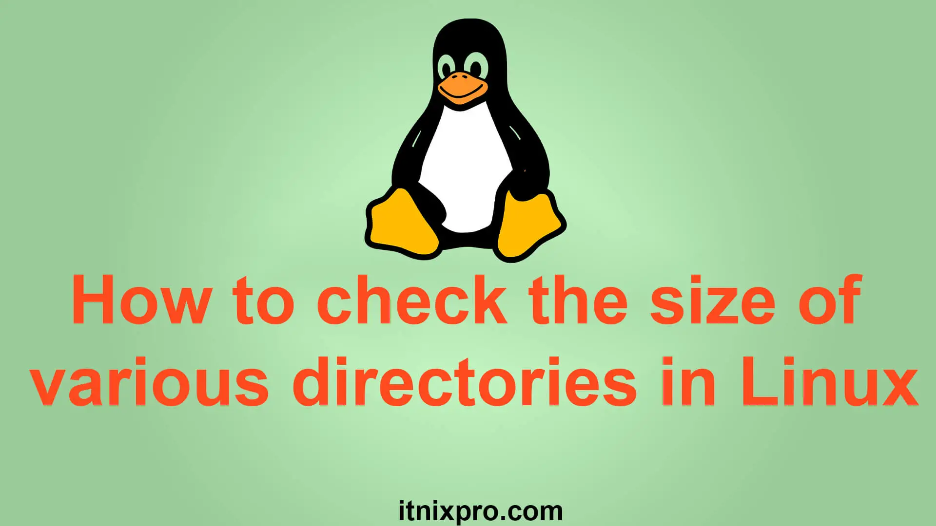 How to check the size of various directories in Linux