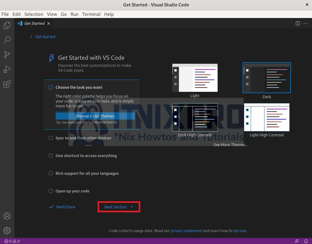 Install VS Code on Fedora 36