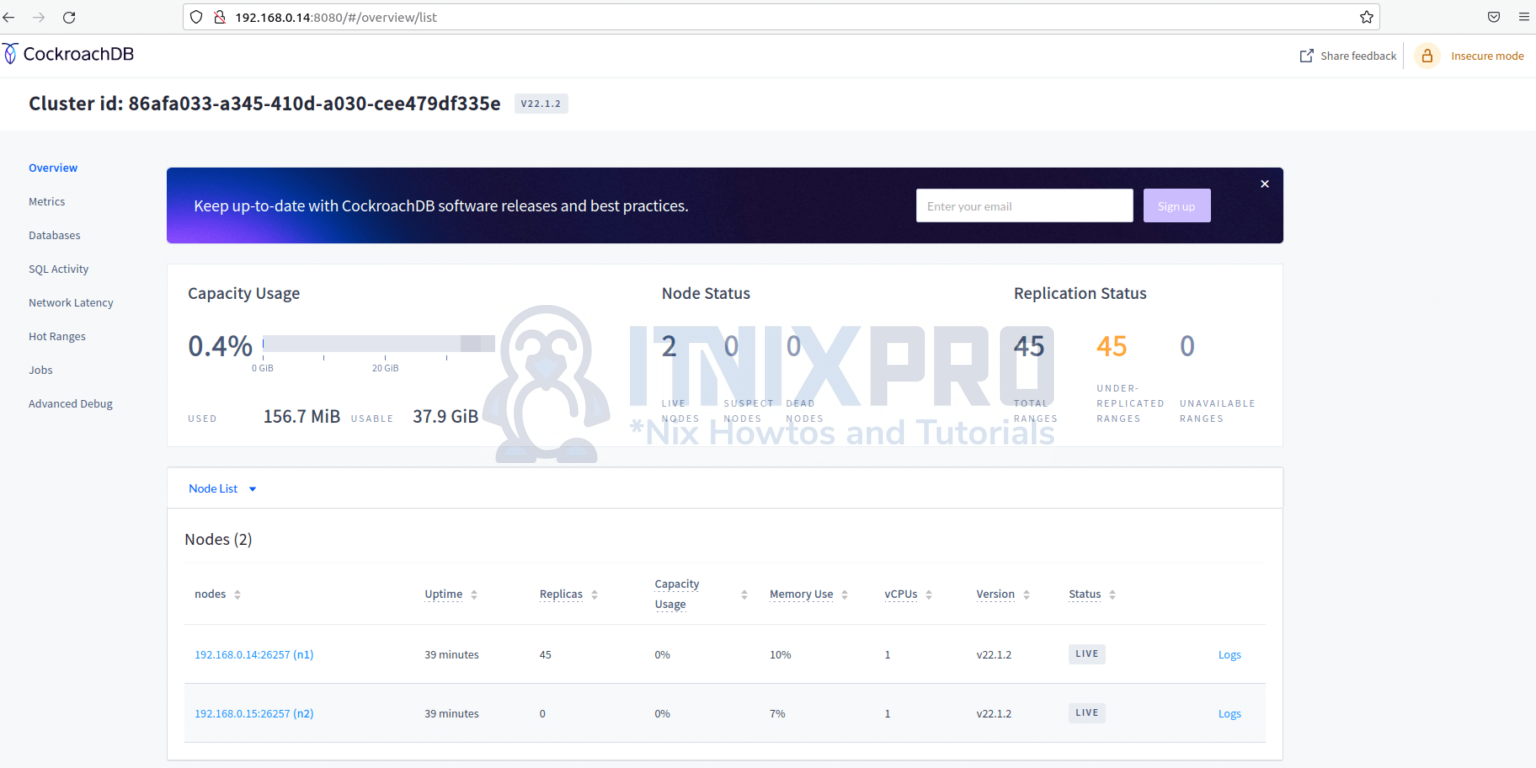 Install CockroachDB cluster on Ubuntu 20.04 - itnixpro.com