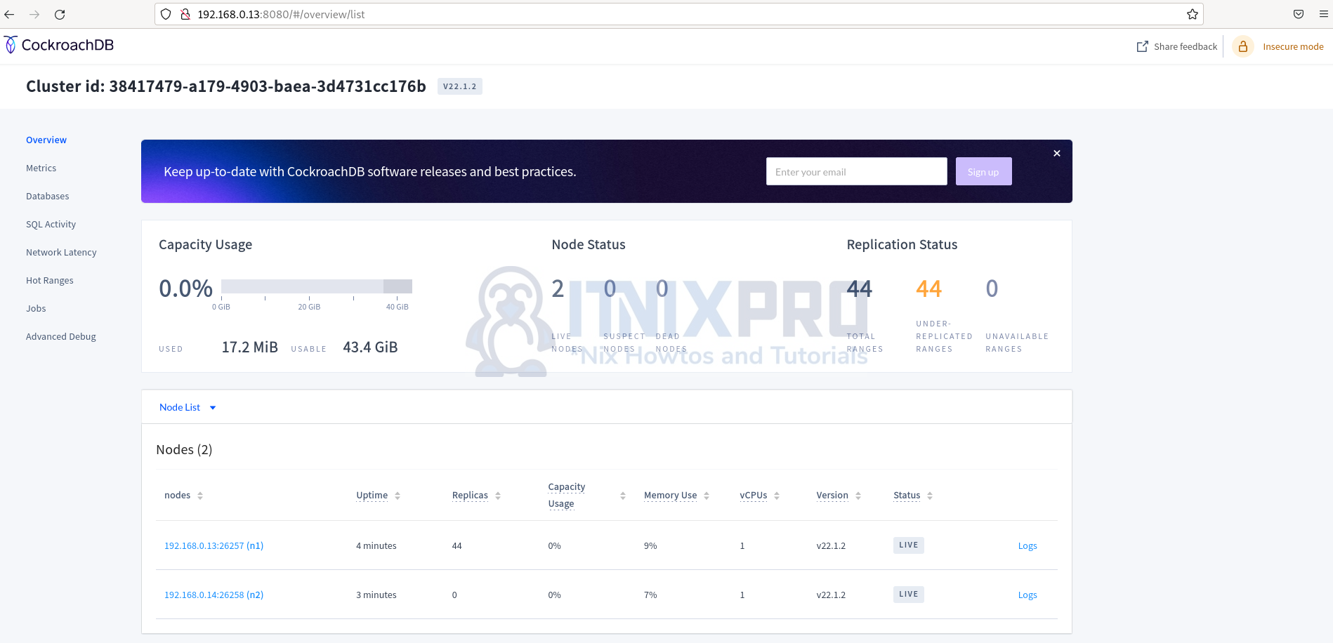 Install CockroachDB cluster on Rocky Linux