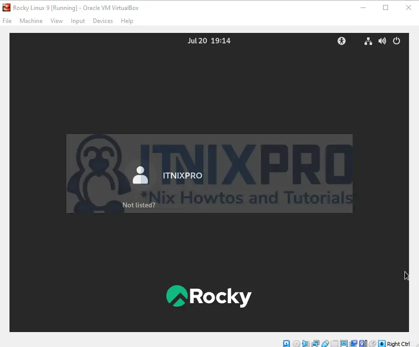 Install Rocky Linux 9 on VirtualBox