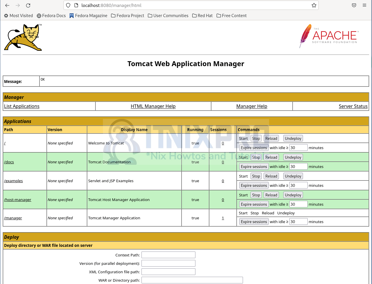 Install Apache Tomcat on Fedora 36