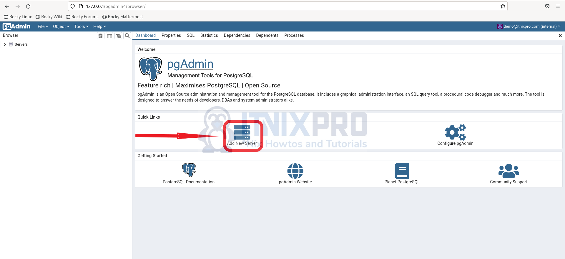 Install pgAdmin on Rocky Linux - itnixpro.com