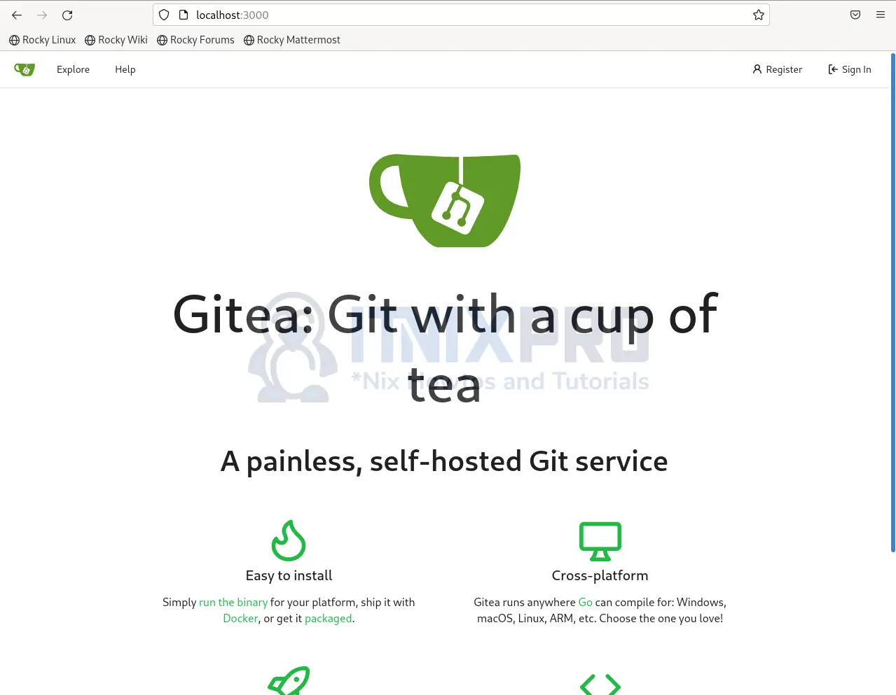 Install Gitea Code Hosting Service on Rocky Linux