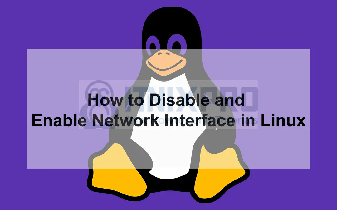 How to Disable and Enable Network Interface in Linux
