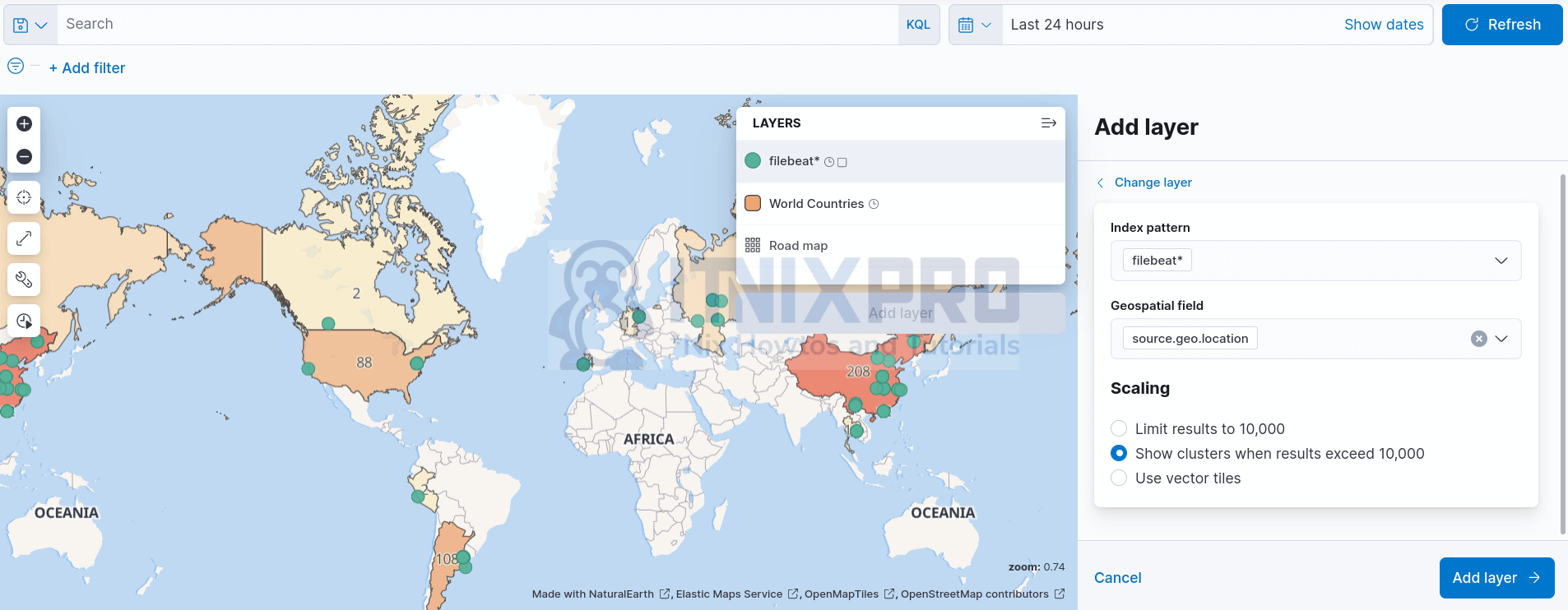 Create Data Map Visualization in Kibana