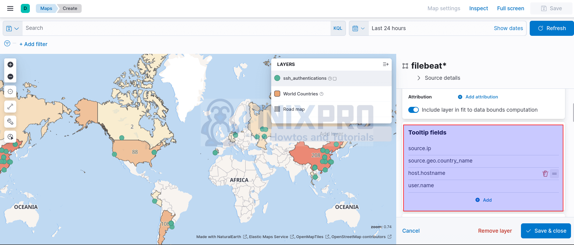 Create Data Map Visualization in Kibana