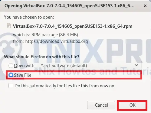 Install VirtualBox 7 on OpenSUSE