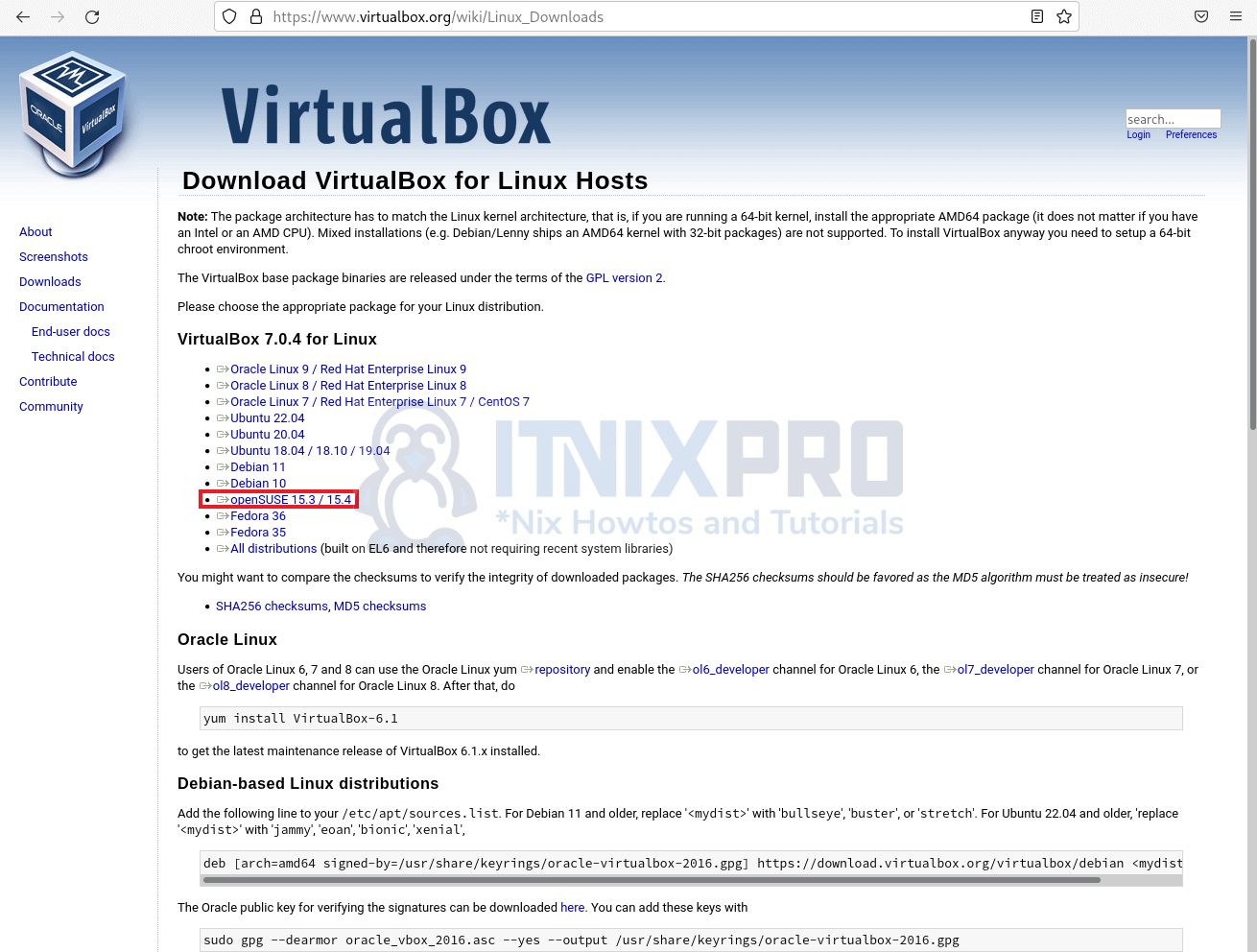 Install VirtualBox 7 on OpenSUSE