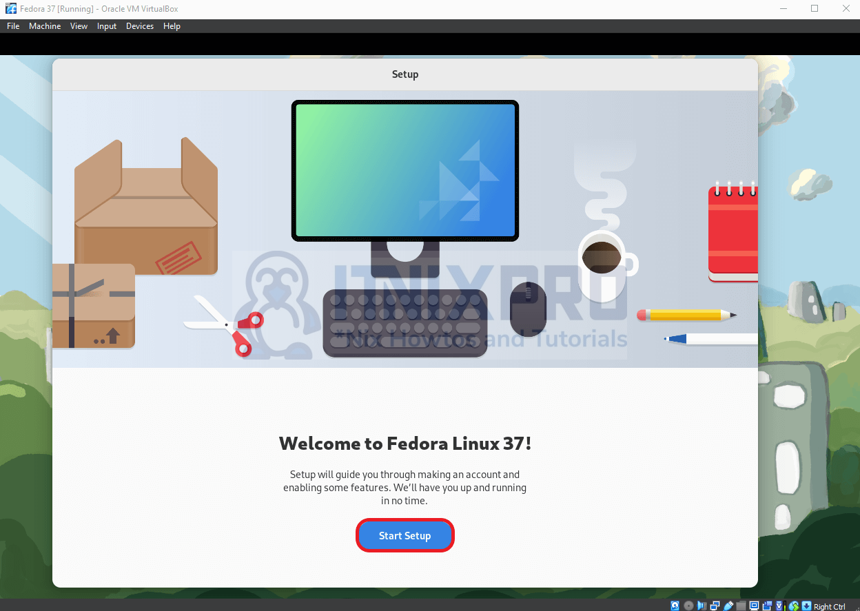 Install Fedora 37 on VirtualBox