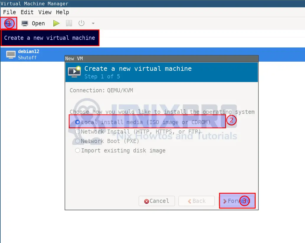 Install Debian 12 on KVM