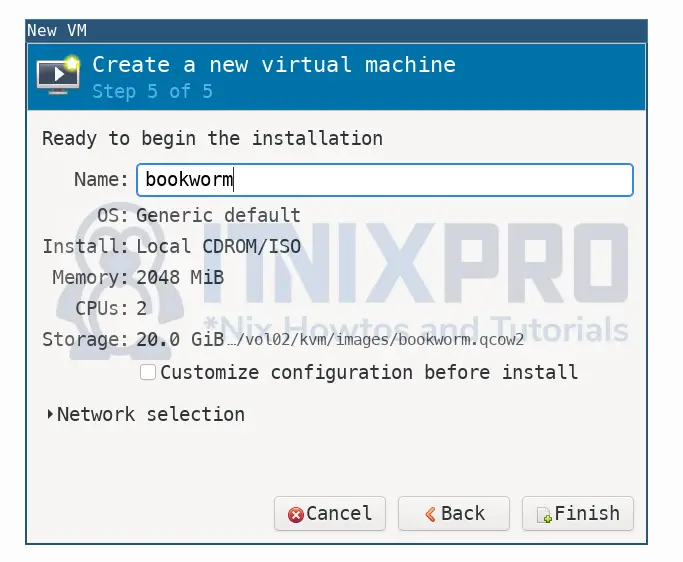 Install Debian 12 on KVM